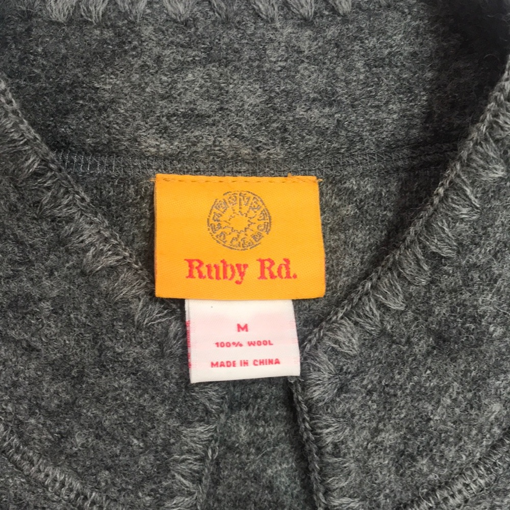 Ruby Rd. Wool Shacket Toggle Button Jacket M - image 4